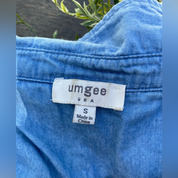 Umgee Blue Jean Polo Shirt - Picture 3 of 6